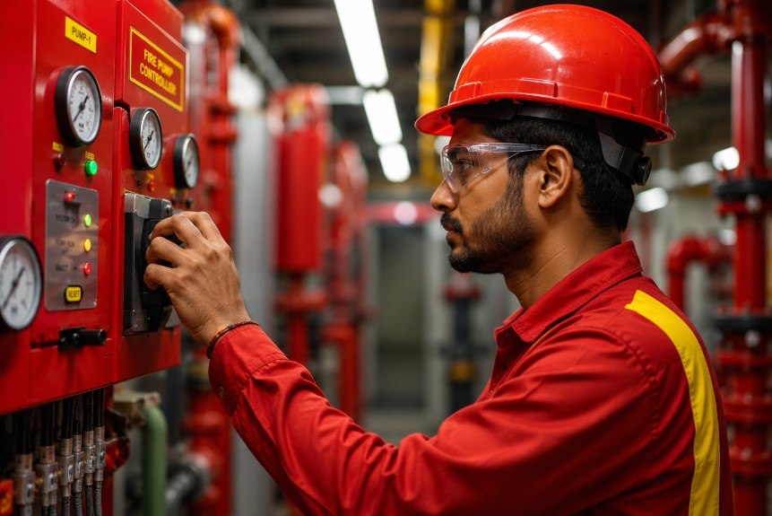 Techno Fire Safety Systems team at work